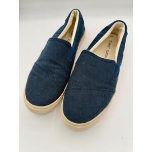 Toms Women's 9 Blue Loafers Slip On Minimalist Comfort